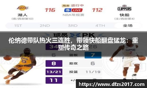 伦纳德带队热火三连胜，带领快船翻盘猛龙：重塑传奇之路